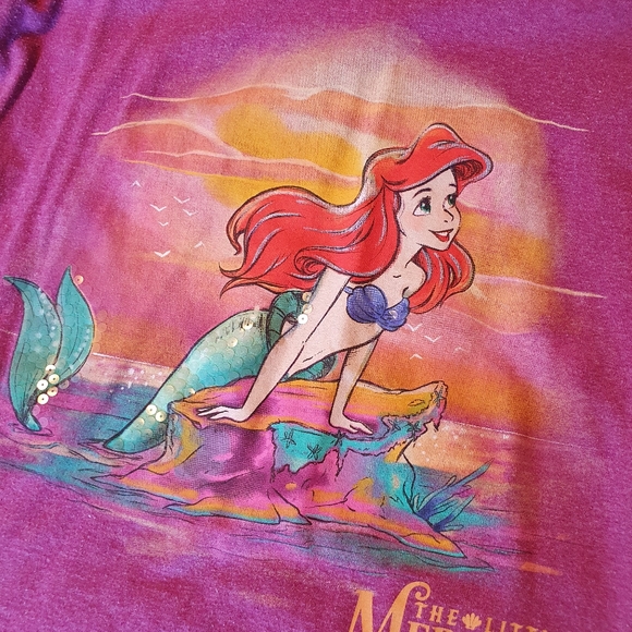 Disney Store Little Mermaid Pink Shirt M - Picture 3 of 4